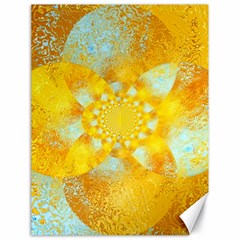 Gold Blue Abstract Blossom Canvas 18  X 24   by designworld65