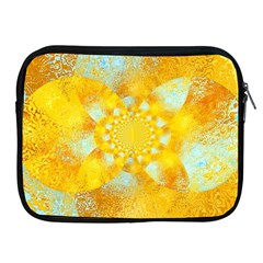 Gold Blue Abstract Blossom Apple Ipad 2/3/4 Zipper Cases by designworld65