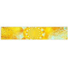 Gold Blue Abstract Blossom Flano Scarf (large) by designworld65