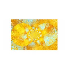 Gold Blue Abstract Blossom Satin Wrap by designworld65