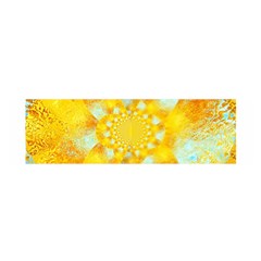 Gold Blue Abstract Blossom Satin Scarf (oblong) by designworld65