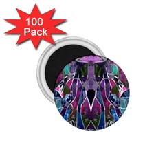 Sly Dog Modern Grunge Style Blue Pink Violet 1 75  Magnets (100 Pack)  by EDDArt