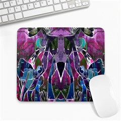 Sly Dog Modern Grunge Style Blue Pink Violet Large Mousepads by EDDArt