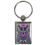 Sly Dog Modern Grunge Style Blue Pink Violet Key Chains (Rectangle)  Front