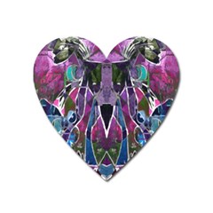 Sly Dog Modern Grunge Style Blue Pink Violet Heart Magnet by EDDArt