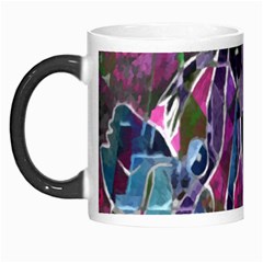 Sly Dog Modern Grunge Style Blue Pink Violet Morph Mugs by EDDArt