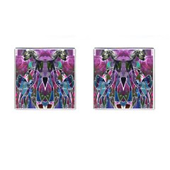 Sly Dog Modern Grunge Style Blue Pink Violet Cufflinks (square) by EDDArt