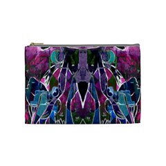 Sly Dog Modern Grunge Style Blue Pink Violet Cosmetic Bag (medium)  by EDDArt