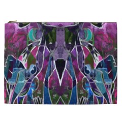 Sly Dog Modern Grunge Style Blue Pink Violet Cosmetic Bag (xxl)  by EDDArt