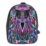 Sly Dog Modern Grunge Style Blue Pink Violet School Bags (XL)  Front