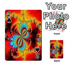 Crazy Mandelbrot Fractal Red Yellow Turquoise Playing Cards 54 Designs  by EDDArt