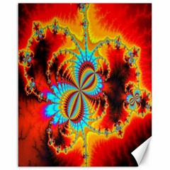 Crazy Mandelbrot Fractal Red Yellow Turquoise Canvas 16  X 20   by EDDArt