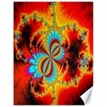 Crazy Mandelbrot Fractal Red Yellow Turquoise Canvas 18  x 24   17.8 x23.08  Canvas - 1