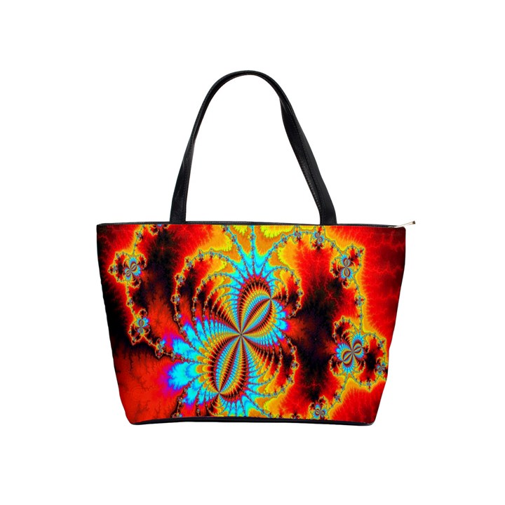 Crazy Mandelbrot Fractal Red Yellow Turquoise Shoulder Handbags