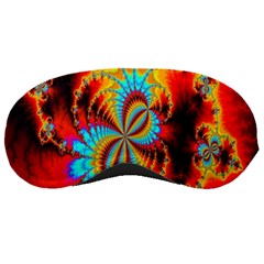 Crazy Mandelbrot Fractal Red Yellow Turquoise Sleeping Masks by EDDArt