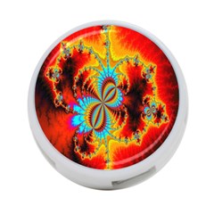 Crazy Mandelbrot Fractal Red Yellow Turquoise 4-port Usb Hub (one Side) by EDDArt