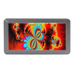 Crazy Mandelbrot Fractal Red Yellow Turquoise Memory Card Reader (mini) by EDDArt