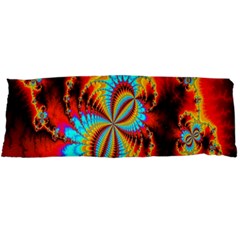 Crazy Mandelbrot Fractal Red Yellow Turquoise Body Pillow Case Dakimakura (two Sides) by EDDArt