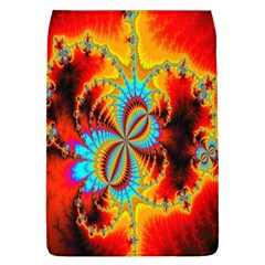 Crazy Mandelbrot Fractal Red Yellow Turquoise Flap Covers (l)  by EDDArt