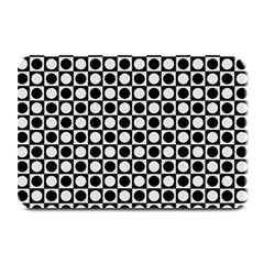 Modern Dots In Squares Mosaic Black White Plate Mats by EDDArt