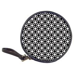 Modern Dots In Squares Mosaic Black White Classic 20-cd Wallets by EDDArt