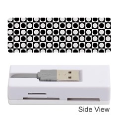 Modern Dots In Squares Mosaic Black White Memory Card Reader (stick) 