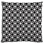 Modern Dots In Squares Mosaic Black White Large Cushion Case (One Side) Front