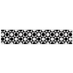 Modern Dots In Squares Mosaic Black White Flano Scarf (Small) Front