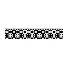 Modern Dots In Squares Mosaic Black White Flano Scarf (mini) by EDDArt