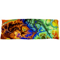 Abstract Fractal Batik Art Green Blue Brown Body Pillow Case Dakimakura (two Sides) by EDDArt