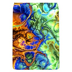 Abstract Fractal Batik Art Green Blue Brown Flap Covers (l)  by EDDArt