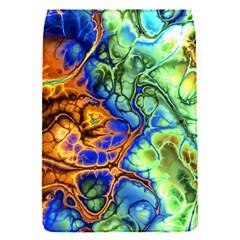 Abstract Fractal Batik Art Green Blue Brown Flap Covers (s)  by EDDArt