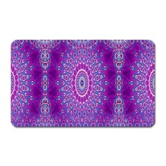 India Ornaments Mandala Pillar Blue Violet Magnet (rectangular) by EDDArt