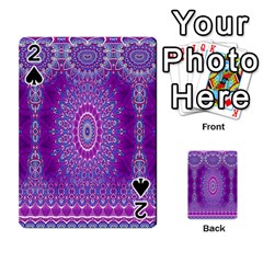 India Ornaments Mandala Pillar Blue Violet Playing Cards 54 Designs  by EDDArt