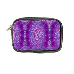 India Ornaments Mandala Pillar Blue Violet Coin Purse by EDDArt