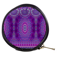 India Ornaments Mandala Pillar Blue Violet Mini Makeup Bags