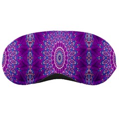 India Ornaments Mandala Pillar Blue Violet Sleeping Masks by EDDArt