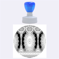 India Ornaments Mandala Pillar Blue Violet Rubber Round Stamps (large) by EDDArt