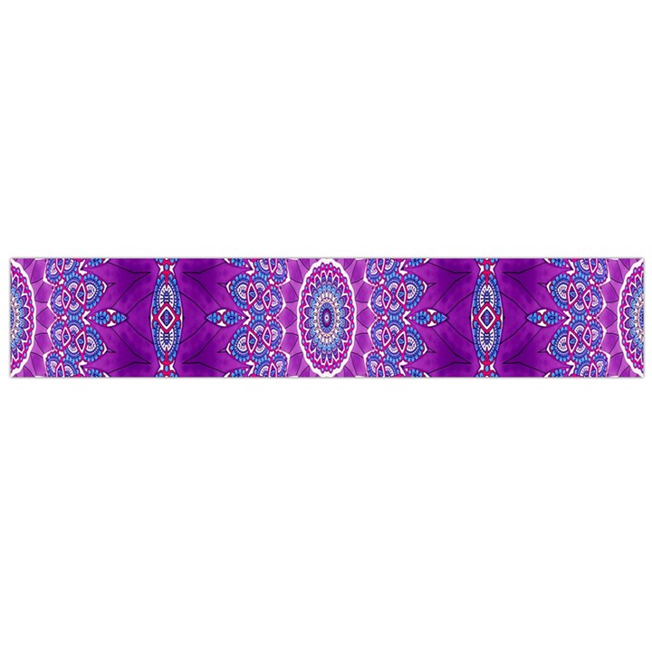 India Ornaments Mandala Pillar Blue Violet Flano Scarf (Large)