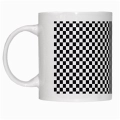 Sports Racing Chess Squares Black White White Mugs by EDDArt