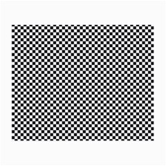 Sports Racing Chess Squares Black White Small Glasses Cloth by EDDArt