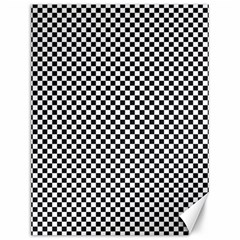 Sports Racing Chess Squares Black White Canvas 12  X 16   by EDDArt