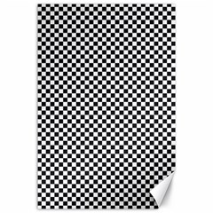 Sports Racing Chess Squares Black White Canvas 24  X 36  by EDDArt