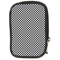 Sports Racing Chess Squares Black White Compact Camera Cases by EDDArt