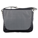 Sports Racing Chess Squares Black White Messenger Bags Front