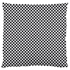 Sports Racing Chess Squares Black White Large Cushion Case (two Sides) by EDDArt