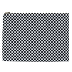 Sports Racing Chess Squares Black White Cosmetic Bag (xxl)  by EDDArt