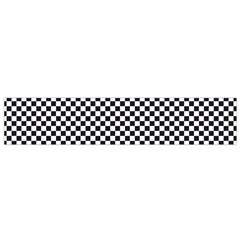 Sports Racing Chess Squares Black White Flano Scarf (small) by EDDArt