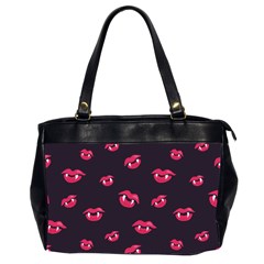 Pattern Of Vampire Mouths And Fangs Office Handbags (2 Sides)  by CreaturesStore