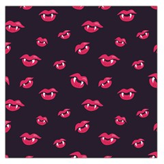 Pattern Of Vampire Mouths And Fangs Large Satin Scarf (square) by CreaturesStore